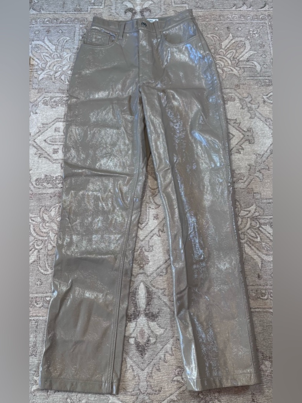 Abercrombie & Fitch Tan 90’s Straight Ultra High Rise Pants